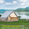 Inflatable Tent With Pump,Glamping Tents For 4-6 Person, Easy Setup 4 Season Waterproof Outdoor Tent,Waterproof Luxury Glamping Tent with 12 Mesh Window