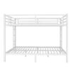 Metal Queen over Queen Bunk Bed for Teens and Adults,Space-Saving/Noise Reduced/No Box Spring Needed,White