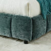 King Size Upholstered Bed ,comfortable upholstered bed frame, Chenille fabric, with headboard and solid bed frame. With drawer for storage-green(88.5''*85.5''*31'')