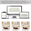 U_Style 85.8" Wide Chenille Fabric 3-Seater Sofa with Tufted Style, Full Sponge Compression Design, with Powder-Free Foam, Pocket Spring for Extra Comfort, 23.6" Seat Depth, No Assembly Required,for L