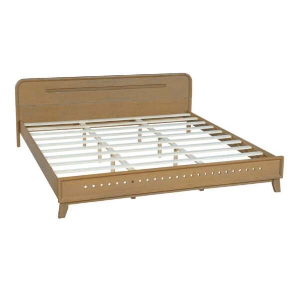 c7dcc2a708ee47c18e99294b5f9b86a9_68650e03716c874e8fbba7337fc86bdd PINE SOLID WOOD KING SIZE BED, SOLID AND STABLE, NO BOX SPRING NEEDED, RUSTIC YELLOW COLOR