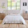 Upholstered Platform Bed with Saddle Curved Headboard and Diamond Tufted Details, Queen, Beige