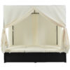 U_STYLE Outdoor Patio Wicker Sunbed Daybed with Cushions, Adjustable Seats
