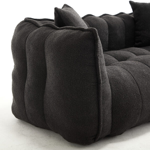 Soft beanbag chair with high resilience foam core for two people. The comfortable square recliner sofa is ideal for family members and friends engaged in games, reading, watching TV