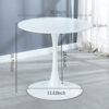 31.5"White Tulip Table Mid-century Dining Table for 2-4 people With Round Mdf Table Top, Pedestal Dining Table, End Table Leisure Coffee Table