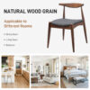 Set of 2 Rubberwood Dining Chairs with Ergonomic Backrest & Comfort Cushions, Walnut+Charcoal (same sku: 59296.00F)