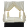 U_STYLE Outdoor Patio Wicker Sunbed Daybed with Cushions, Adjustable Seats