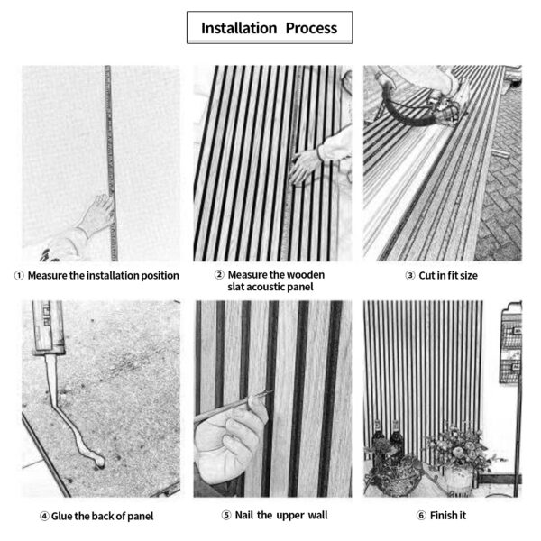 ce8b1690cd994094bfb843a833b77c75_7600a40ac035303f6e4e76a253812af3 Wood Panels for Wall Slat Wall Panels, 2PC Wood Slat Acoustic Panels for Wall and Ceiling - 3D Fluted Sound Absorbing Panel with Three Sides Fully Wrapped on Wood Finish -45.27''X23.62''(Dark walnut)
