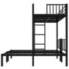Twin over Twin & Twin Bunk Beds for 3, Twin XL over Twin & Twin Bunk Bed Metal Triple Bunk Bed, Black