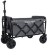 Expandable Dual-Layer Utility Wagon with 100% Extra Space - Grocery Cart for Camping, Shopping, Sports, Gardening, Fishing, Gray