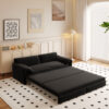 66" Queen Pull Out Sofa Bed, 3-in-1 Convertible Sleeper Sofa with Side Storage,Multi-Functional Velvet Loveseat Bed for Living Room,Bedroom,Apartment,Office.(Old Sku:W1885P154638/W1885P214784)