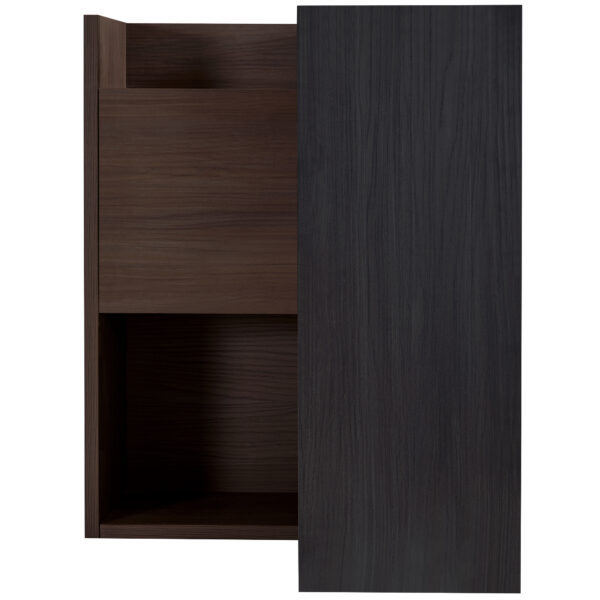 32.5''-58.8'' Extendable & Rotating Cabinet with 1 Drawer, 90-Degree Corner Cabinet, Multifuctional Storage Combination Cabinet for Living Room, Hallway, Entryway, Black & Walnut