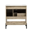 30" Modern Wood Fixture Bathroom Vanity, Bathroom Cabinet with Sliding Drawer, Bathroom Storage Cabinet with Ceramic Basin Sink Top, Single Bathroom Vanities Cabinet with Doors and Open Shelf