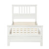 Wood Platform Bed with Headboard and Footboard, Twin (White)