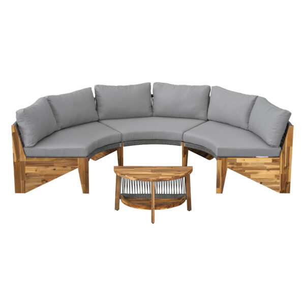 U_STYLE 6 - Person Outdoor Seating Group with Cushions and A Coffee Table(old sku:WY000379AAE)