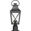 Outdoor Post Light,Lamp Post Light Fixture,Post Lantern with Pier Mount Base,Textured Black,20.3in,Suitable for Gardens, Yards or Entrances (1 pack)