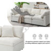 130*65" Modern Modular Cloud Sofa Bed, 6 Seat Chenille Sectional Couch Set with Ottoman,Free Combination,Convertible U Shaped Sleeper Sofa for Living Room, Apartment, 3 Colors