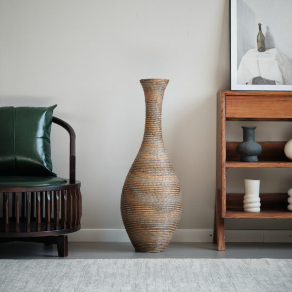 d95e7ae0314f4239b1b30b7c62c863e9_f4656d3068e43b5cc751d16b5ad0c41b 39-inch Tall Artificial Rattan Floor Vase in Elegant Beige - Statement Piece for Living Room Decor, Entryway, or Hallway - Versatile Home Accent for Dried or Silk Floral Arrangements