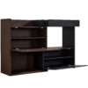 32.5''-58.8'' Extendable & Rotating Cabinet with 1 Drawer, 90-Degree Corner Cabinet, Multifuctional Storage Combination Cabinet for Living Room, Hallway, Entryway, Black & Walnut