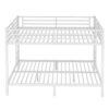 Metal Queen over Queen Bunk Bed for Teens and Adults,Space-Saving/Noise Reduced/No Box Spring Needed,White