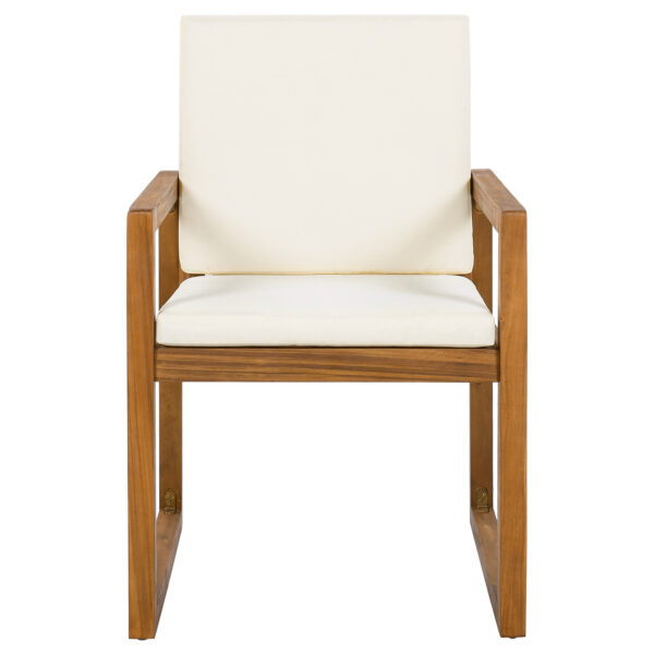 5-Piece Outdoor Patio Dining Set Acacia Wood Outdoor Dining Set Patio Furniture Set with Four  Armchairs and a Table for Garden, Balcony, Backyard, Beige