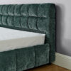 King Size Upholstered Bed ,comfortable upholstered bed frame, Chenille fabric, with headboard and solid bed frame. With drawer for storage-green(88.5''*85.5''*31'')