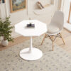 31.50"Modern Octagonal Coffee Table with MDF Table Top,Metal Base, for Dining Room, Kitchen, Living Room,White