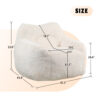 Bean Bag Chair, Bean Bag Sofa Chair with Armrests Stuffed High-Density Foam, Lazy Sofa Comfy Chairs BeanBag Chair for Adults in Living Room,Bedroom Reading