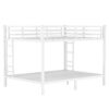Metal Queen over Queen Bunk Bed for Teens and Adults,Space-Saving/Noise Reduced/No Box Spring Needed,White