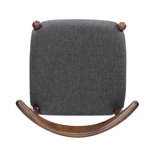 Set of 2 Rubberwood Dining Chairs with Ergonomic Backrest & Comfort Cushions, Walnut+Charcoal (same sku: 59296.00F)