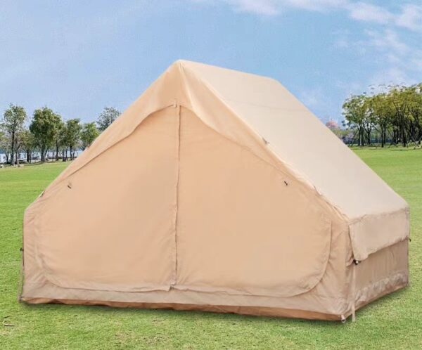 Inflatable Tent With Pump,Glamping Tents For 4-6 Person, Easy Setup 4 Season Waterproof Outdoor Tent,Waterproof Luxury Glamping Tent with 12 Mesh Window