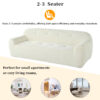 U_Style 85.8" Wide Chenille Fabric 3-Seater Sofa with Tufted Style, Full Sponge Compression Design, with Powder-Free Foam, Pocket Spring for Extra Comfort, 23.6" Seat Depth, No Assembly Required,for L