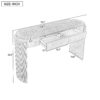 TREXM Entryway Table with Natural Wood Grain Finish, Console Table with Fluted Design, Oval Top and 2 Drawers for Entryway and Living Room (Espresso)