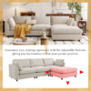 U_STYLE Upholstery Convertible Sectional Sofa, L Shaped Couch with Reversible Chaise