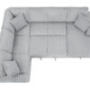 122 Inch Pull Out Couch, Rabbit plush Fabric Sofa Bed with USB Ports & Comfy Upholstered, Oversized U Shape Sectional Sleeper Sofa Bed with Storage Chaise, Grey