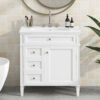 30'' Bathroom Vanity with Top Sink, Modern Bathroom Storage Cabinet with 2 Drawers and a Tip-out Drawer, Single Sink Bathroom Vanity