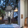 Outdoor Post Lights Lamp Post Light Fixture, Waterproof Aluminum Housing with Glass, Fence Post Deck Lighting for Garden, Patio, Pathway (2 pack)