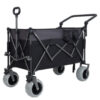 Multi-Functional Push-Pull Folding Wagon Cart with Rotating Handle & 9"x4" Beach Tires for Camping & Beach –300L XL Heavy-Duty, Large Capacity for Transport, Groceries, and Outdoor Use