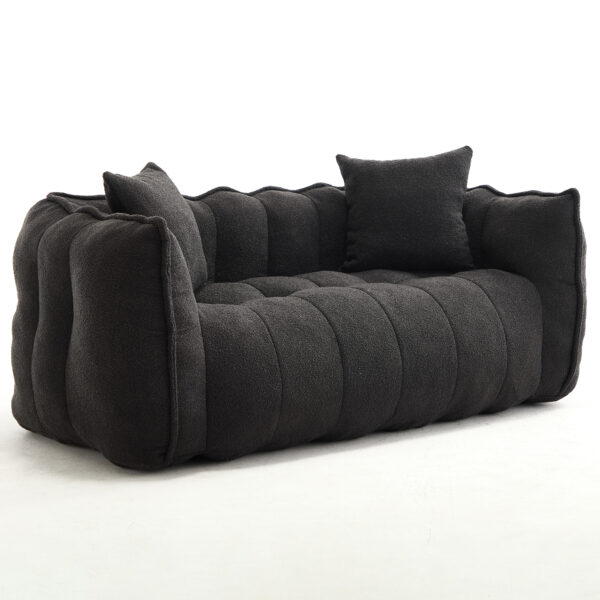 Soft beanbag chair with high resilience foam core for two people. The comfortable square recliner sofa is ideal for family members and friends engaged in games, reading, watching TV