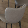 Dining Chairs Set of 2, Modern Design Home Chairs, PU Leather Metal Dining Chairs for Kitchen Dining Room-Gray