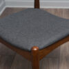 Set of 2 Rubberwood Dining Chairs with Ergonomic Backrest & Comfort Cushions, Walnut+Charcoal (same sku: 59296.00F)