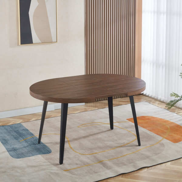 f2cf9d274e334e3ea679b90acd94e689_4594d9baa9336977b8e674754b681c07 Extendable table,DINING TABLE,OFFICE TABLE,COFFEE TABLE,metal leg,MDF top,100/140/180x100x75cm,WALNUT COLOR