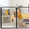 16 Panels Heavy Duty Metal Playpen with Self-Locking Gate, Extra Tall 40" Dog Fence Pet Exercise Pen for Outdoor and Indoor-Easy Setup Exercise Pen for Large Dogs