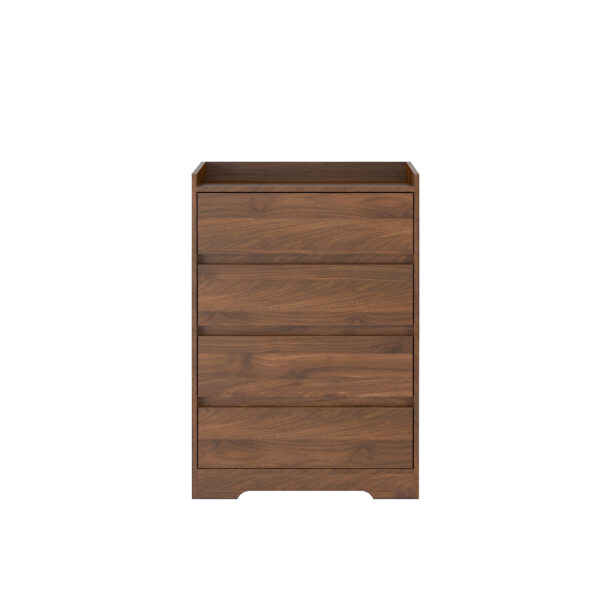4 Drawer Dresser, Chest of Drawers Without Handle,Dresser for Bedroom 100% Waterproof, Modern Wooden Cabinet with Sturdy Frame for Living Room, Entryway, Bedroom, Hallway, Office