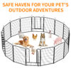 16 Panels Heavy Duty Metal Playpen with Self-Locking Gate, Extra Tall 40" Dog Fence Pet Exercise Pen for Outdoor and Indoor-Easy Setup Exercise Pen for Large Dogs