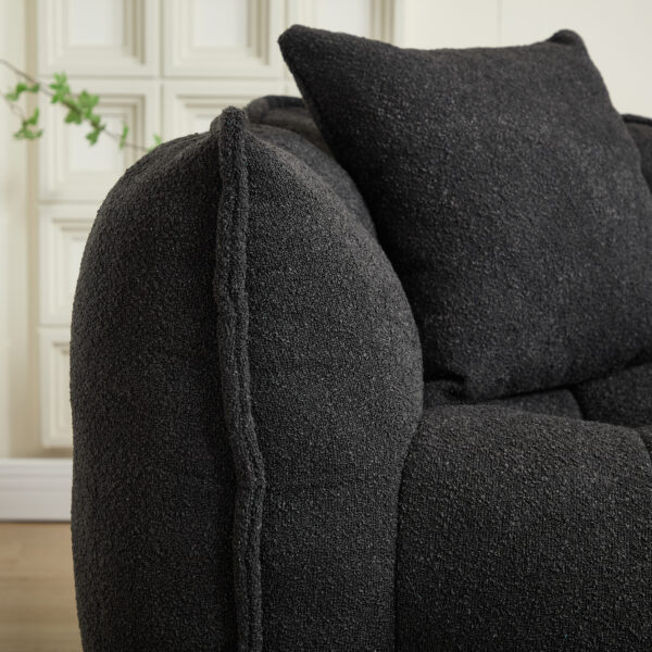 Soft beanbag chair with high resilience foam core for two people. The comfortable square recliner sofa is ideal for family members and friends engaged in games, reading, watching TV