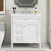 30'' Bathroom Vanity with Top Sink, Modern Bathroom Storage Cabinet with 2 Drawers and a Tip-out Drawer, Single Sink Bathroom Vanity