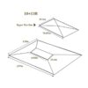 13x10 Ft Patio Double Roof Gazebo Replacement Canopy Top Fabric,Brown