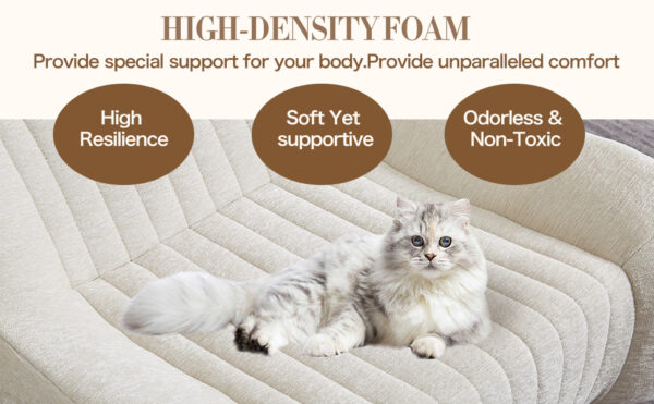 Bean Bag Chair for Adults with Armrests - Oversized Comfy Beanbag Lounge Lazy Floor Sofa Accent Chair for Living Room, Bedroom