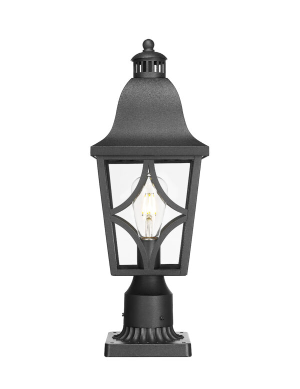Outdoor Post Lights Lamp Post Light Fixture, Waterproof Aluminum Housing with Glass, Fence Post Deck Lighting for Garden, Patio, Pathway (2 pack)